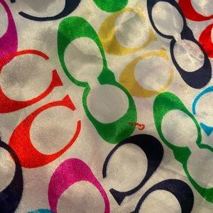 Vintage Colorful Coach Logo Scarf/Headband/Top